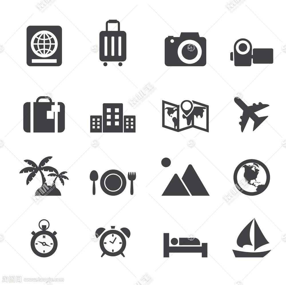 旅行icon素材矢量图片 图片id 按钮图标 标志图标 矢量素材 素材宝scbao Com