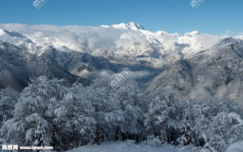 天空雪山背景图片素材 图片id 雪景图片 风景图片 高清图片 素材宝scbao Com
