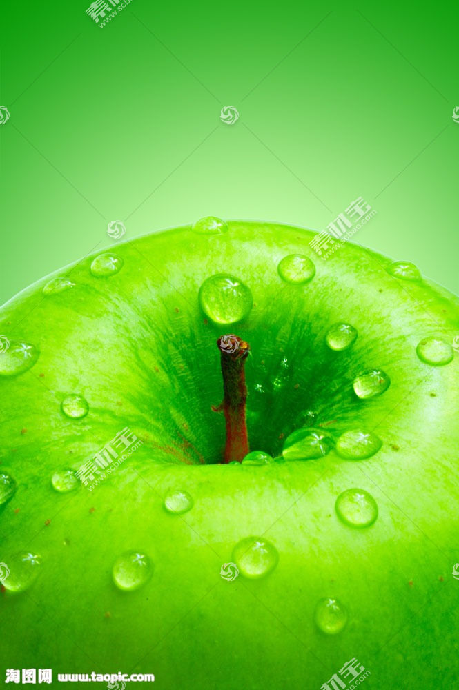 青苹果上的水滴图片素材 图片id 水果蔬菜 餐饮美食 高清图片 素材宝scbao Com