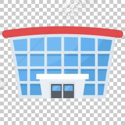 蓝色建筑房屋免抠素材下载 图片id 图标元素 Png素材 素材宝scbao Com