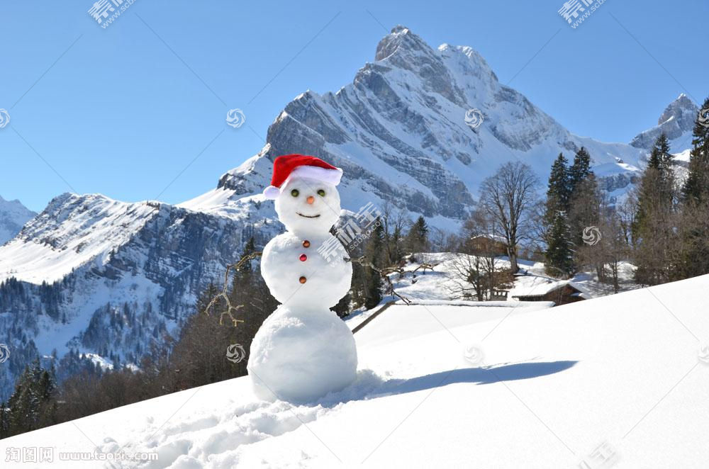 雪山上的雪人图片素材 图片id 其他类别 生活百科 高清图片 素材宝scbao Com