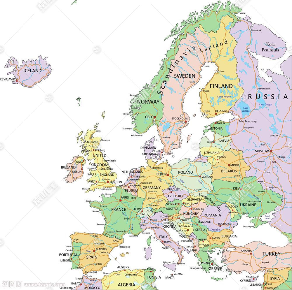 欧洲地图矢量图片(图片ID:1023133)_-其他-生活百科-矢量素材_ 素材宝scbao.com