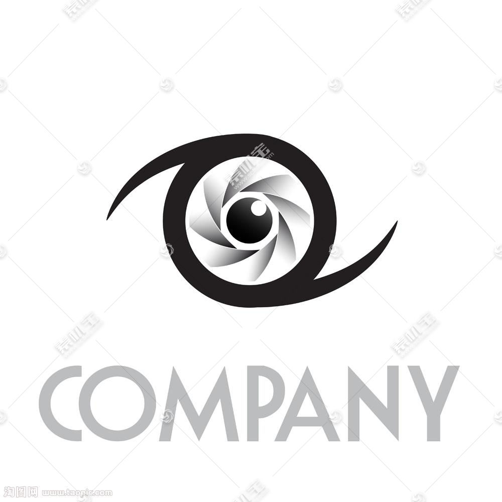 创意眼睛镜头logo设计图片