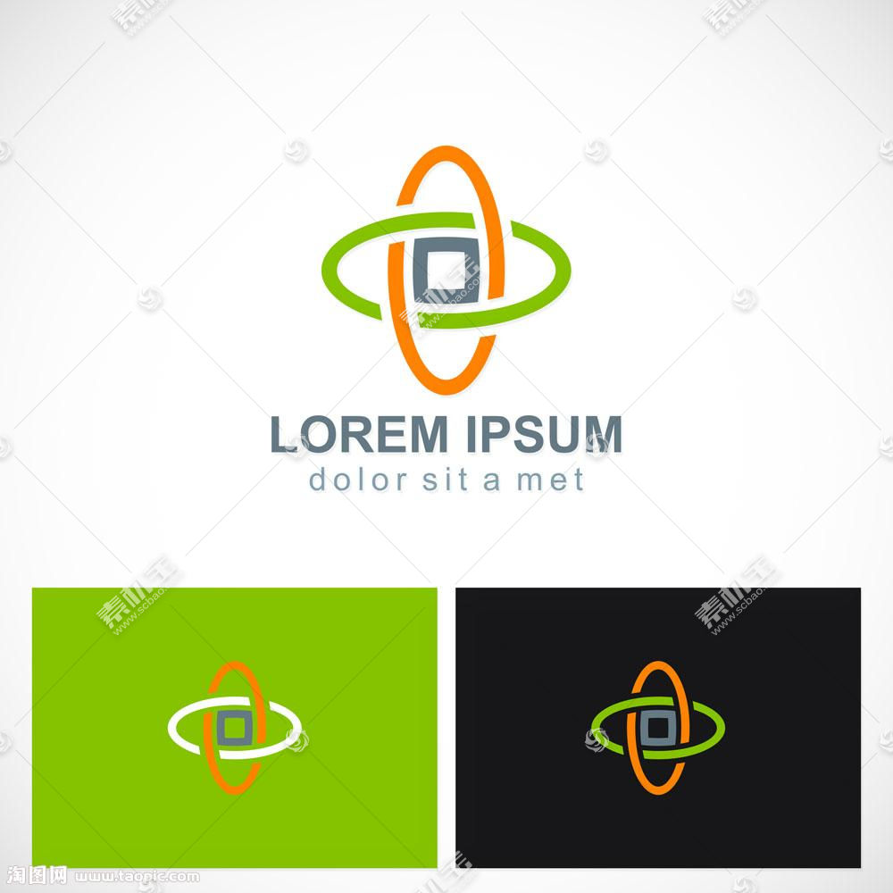 创意椭圆形logo设计