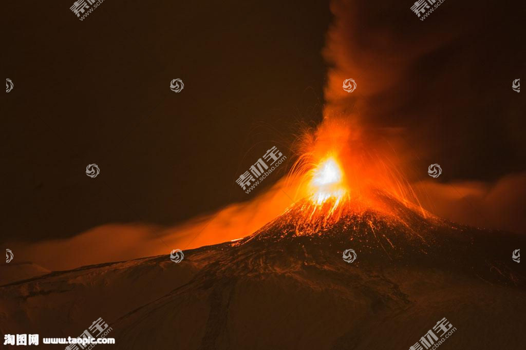 夜晚火山背景图片素材 图片id 其他风光 风景图片 高清图片 素材宝scbao Com