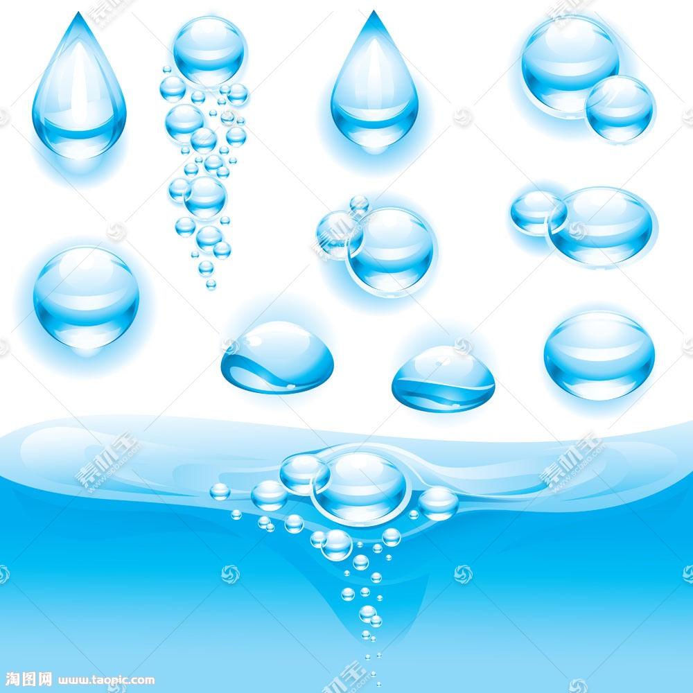 海洋元素水滴图案矢量图片 图片id 水滴效果 生活百科 矢量素材 素材宝scbao Com