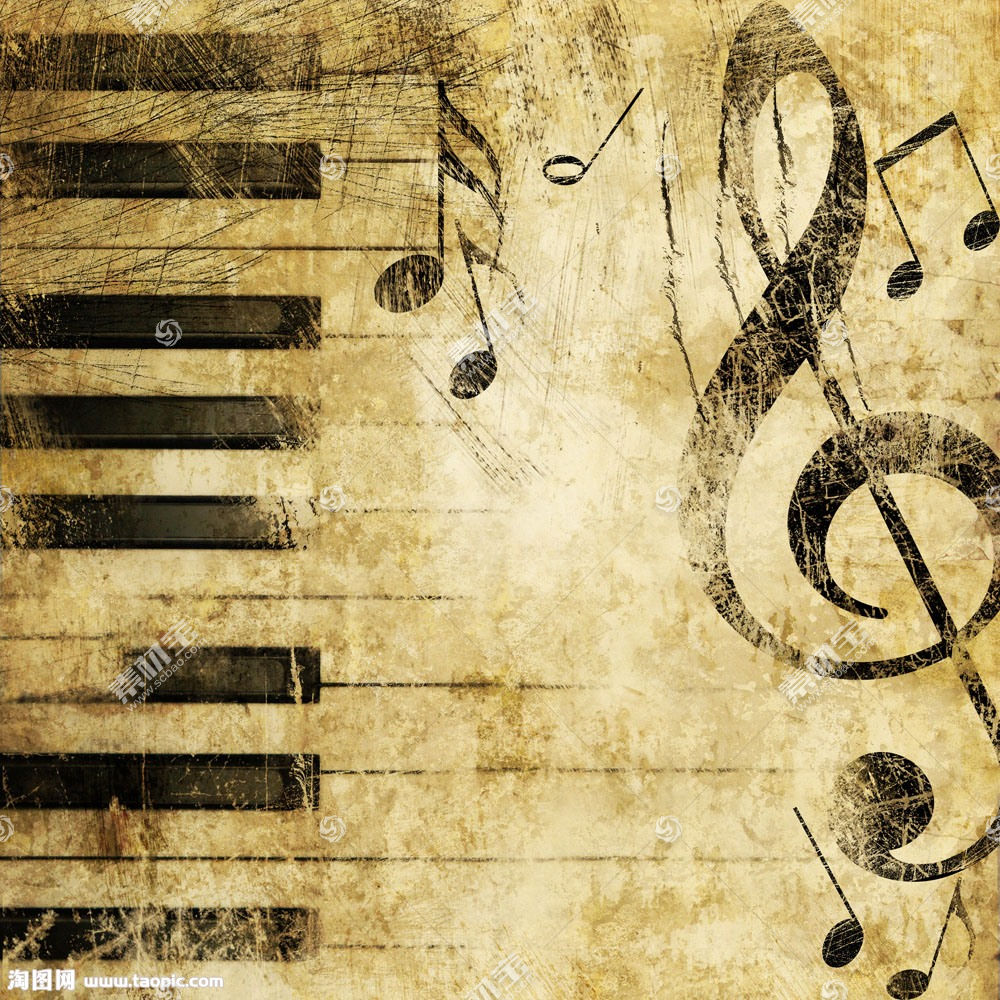 钢琴的琴键和音符背景图片素材 图片id 其它类别 背景花边 高清图片 素材宝scbao Com