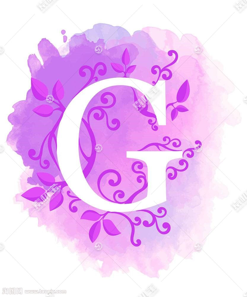 字母g和紫色花边背景图片素材 图片id 098 其它类别 背景花边 高清图片 素材宝scbao Com