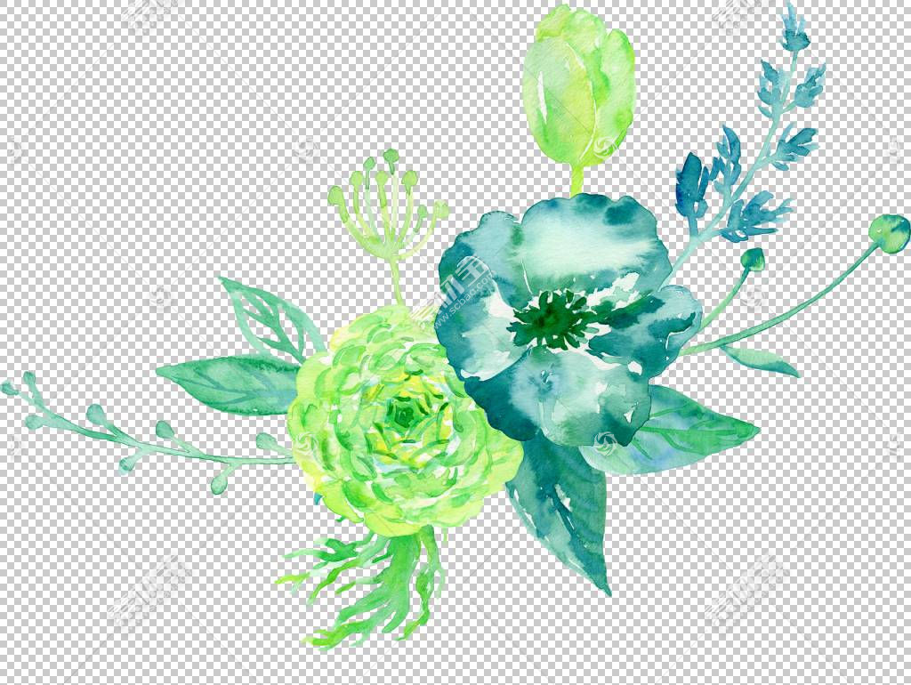 绿色青色美丽花朵免抠素材下载 图片id 装饰元素 免抠素材 淘图网taopic Com