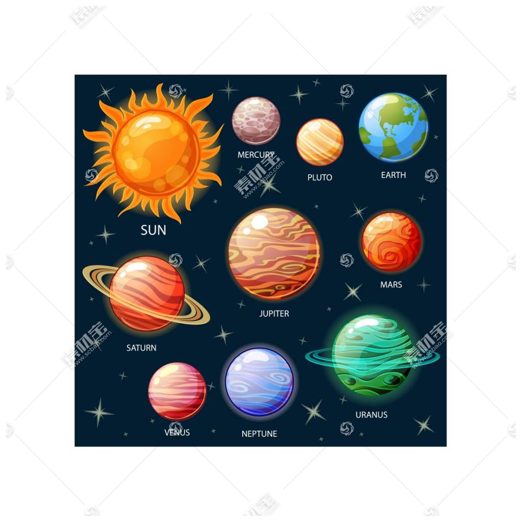 孩子的太阳系。 库存图片. 图片 包括有 例证, 现有量, 土星, 太空飞船, 彗星, 行星, 冥王星, 逗人喜爱 - 36097659